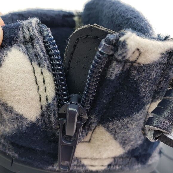 Sperry TopSider Saltwater Toddler Sz 13 Blue Plaid Wool Waterproof Duck Boot - Picture 10 of 12